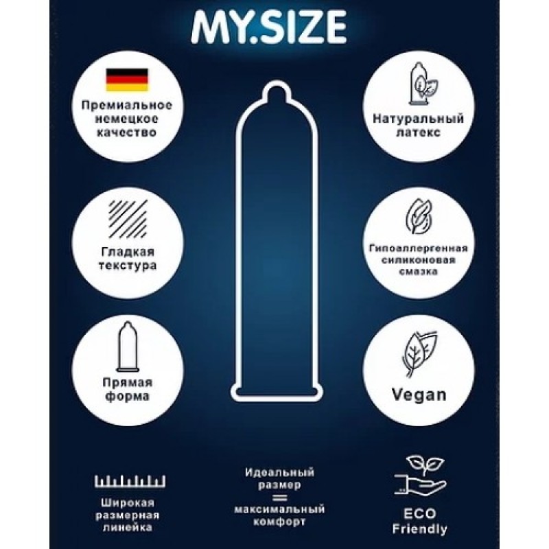 Презервативы  "MY.SIZE" №10 размер 64 (ширина 64mm)