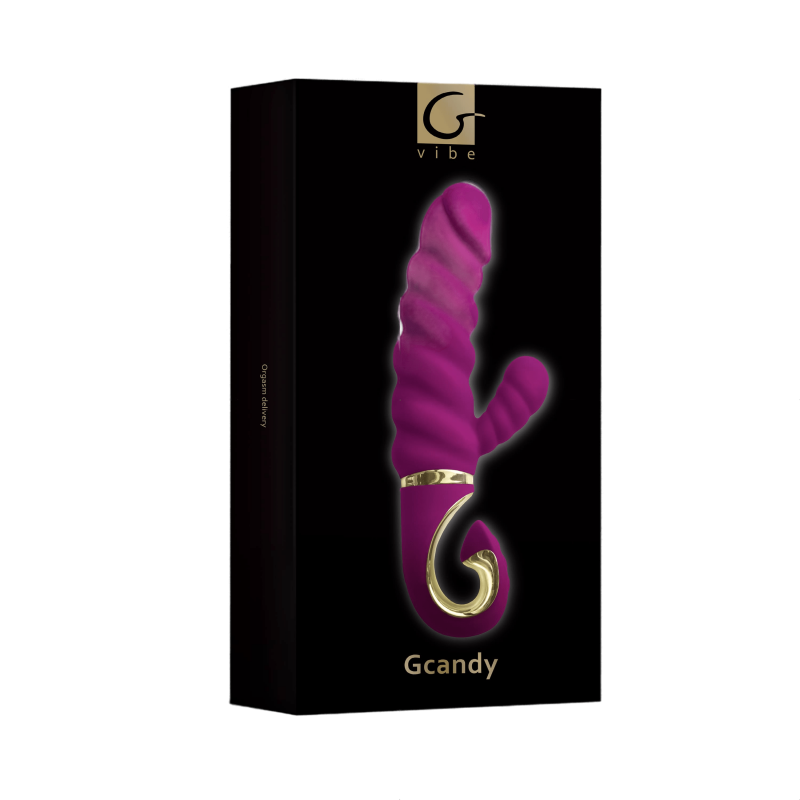 Gvibe Gcandy - Невероятный витой вибратор с клиторальным стимулятором, 22х3.5 см