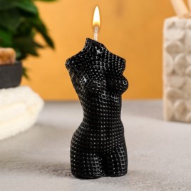Фигурная свеча "Торс женский" черный, 55гр