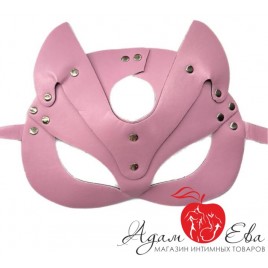 Соблазнительная маска кошечки розового цвета для ролевых игр