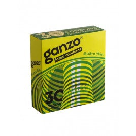 Презервативы Ganzo Ultra thin, ультратонкие, латекс, 18 см, 30 шт