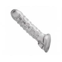 Утолщающая текстурированная насадка на пенис - Tom of Finland - 19 см (прозрачный)
