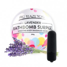 Бомба для ванны и вибропуля Big Teaze Toys - Bath Bomb Surprise, лаванда