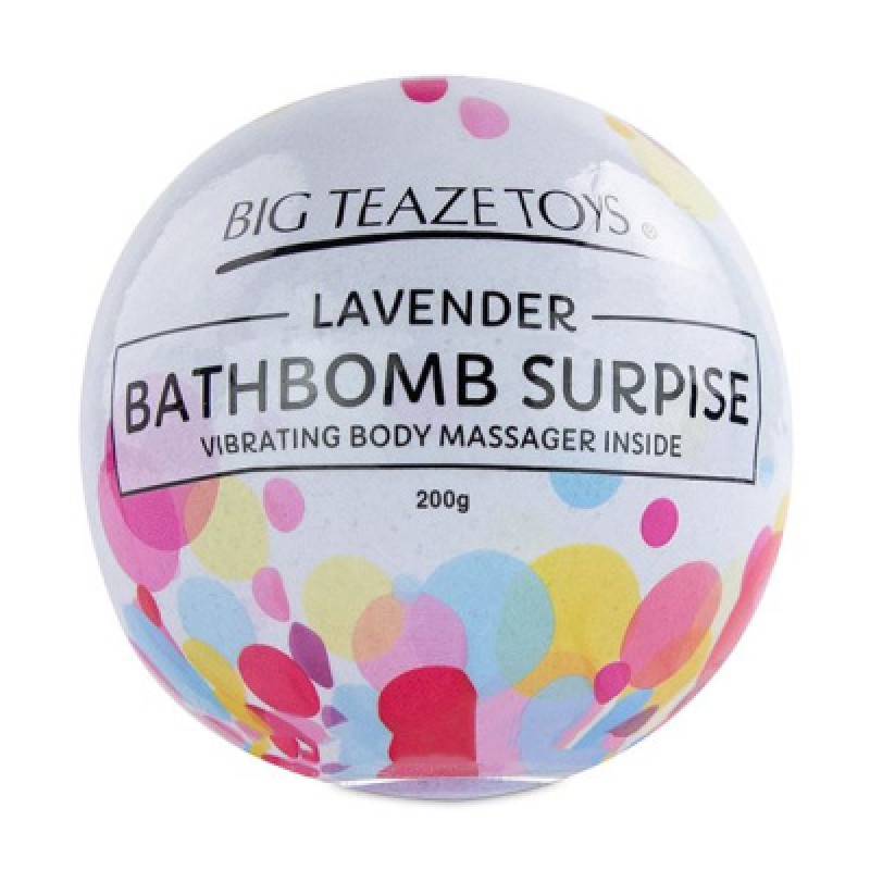 Бомба для ванны и вибропуля Big Teaze Toys - Bath Bomb Surprise, лаванда