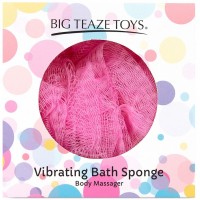 Губка для ванны с вибропулей Big Teaze Toys Bath Sponge Vibrating, розовая