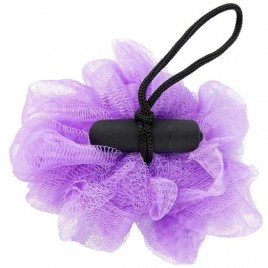 Губка для ванны с вибропулей Big Teaze Toys Bath Sponge Vibrating, фиолетовая