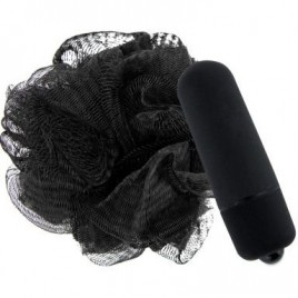 Губка для ванны с вибропулей Big Teaze Toys Bath Sponge Vibrating, черная