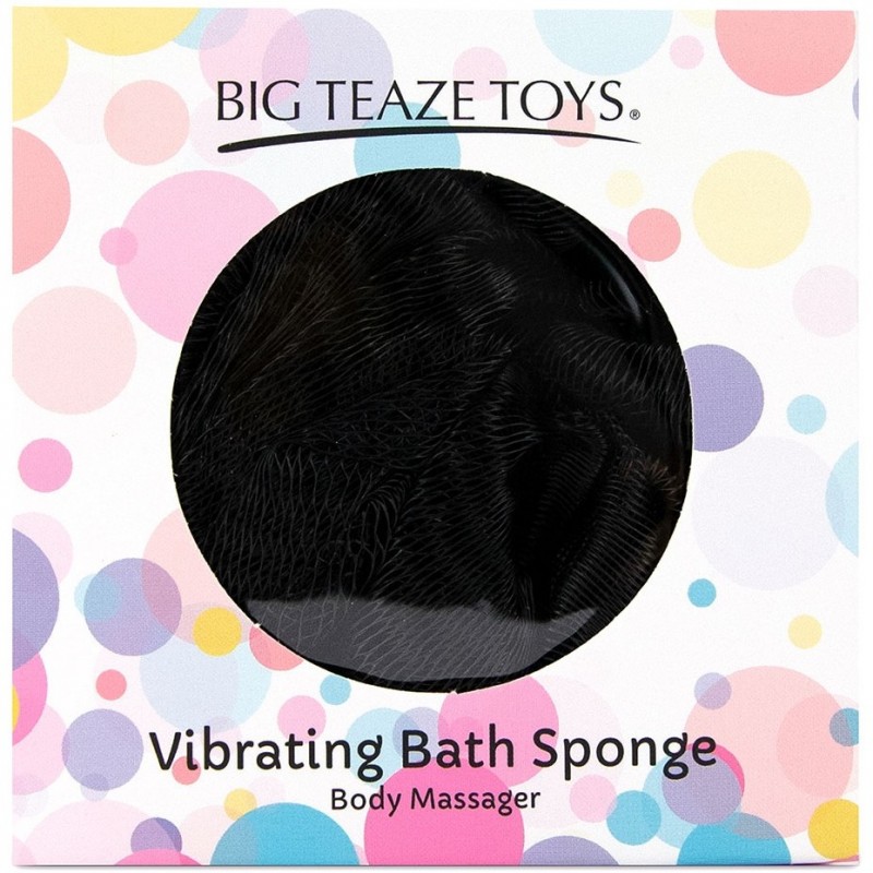 Губка для ванны с вибропулей Big Teaze Toys Bath Sponge Vibrating, черная