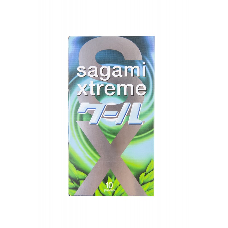 Презервативы Sagami, xtreme, Mint, латекс, 19 см, 5,2 см, 10 шт.