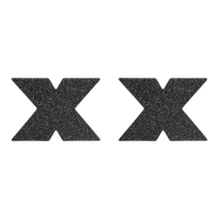 Украшение на грудь Bijoux Indiscrets Flash Cross - PASTIES черное