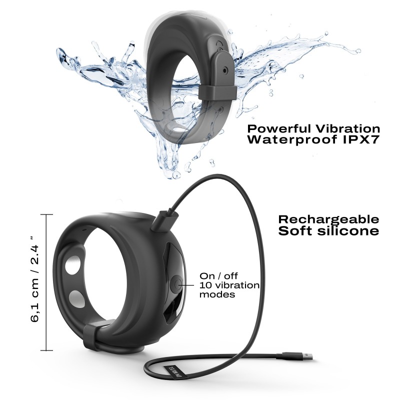 Эрекционное кольцо с вибрацией DORCEL FIT VIBE RING