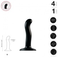 Изогнутый фаллоимитатор Strap-on-me DILDO POINT P&G S на присоске, черный