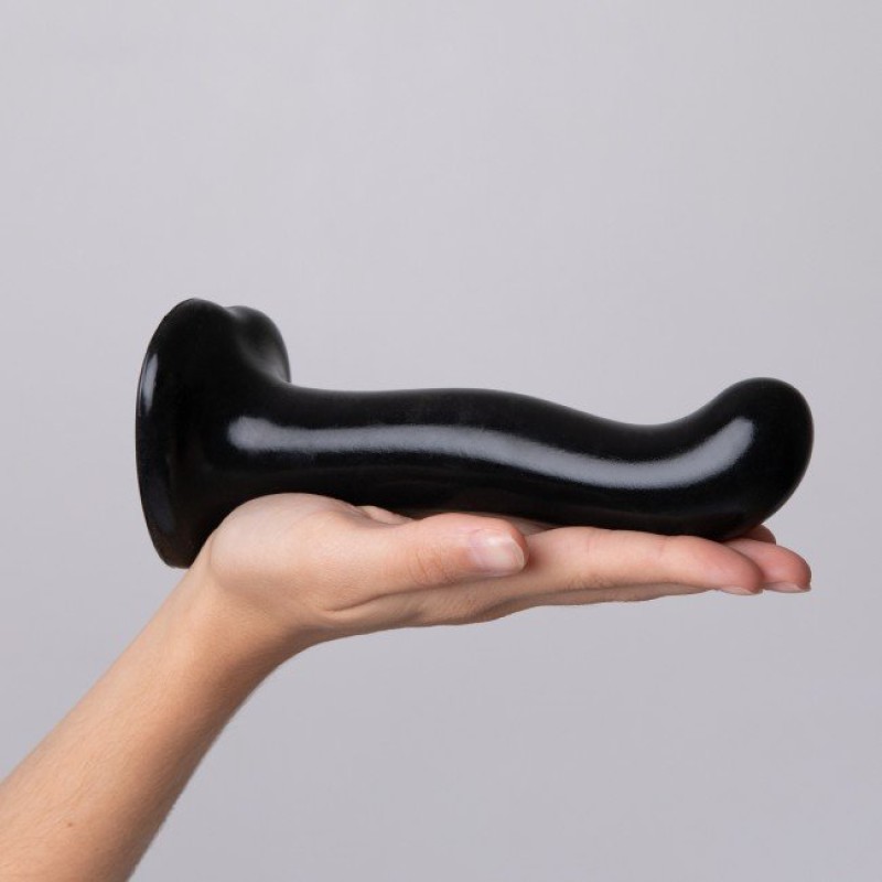 Изогнутый фаллоимитатор Strap-on-me DILDO POINT P&G S на присоске, черный