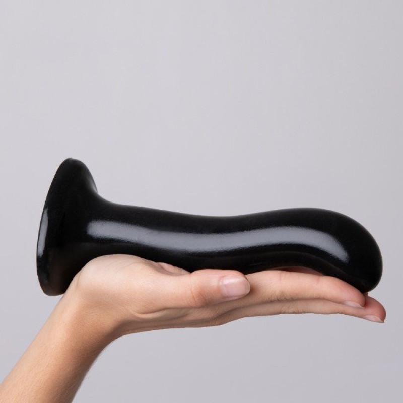 Изогнутый фаллоимитатор Strap-on-me DILDO POINT P&G S на присоске, черный