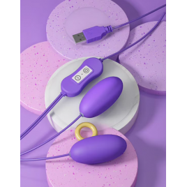 Двойное виброяйцо на проводе Double Egg-Purple
