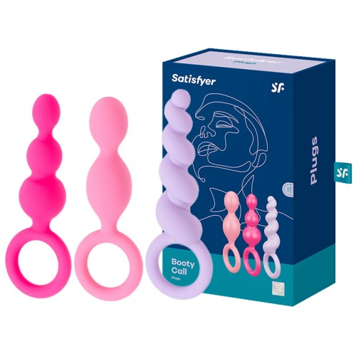 Набор разноцветных анальных стимуляторов Satisfyer Booty Call ДЕФОРМИРОВАННАЯ УПАКОВКА
