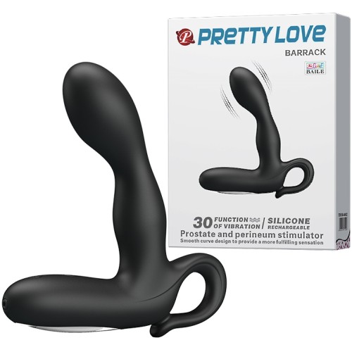 Перезаряжаемый черный вибростимулятор простаты Pretty Love Barrack