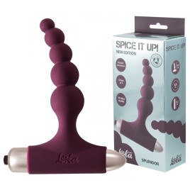 Анальная пробка с вибрацией Spice It Up New Edition Splendor бордовая