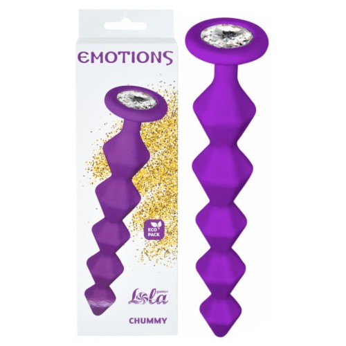 Анальная цепочка с кристаллом Emotions Chummy Purple