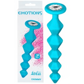 Анальная цепочка с кристаллом Emotions Chummy Turquoise