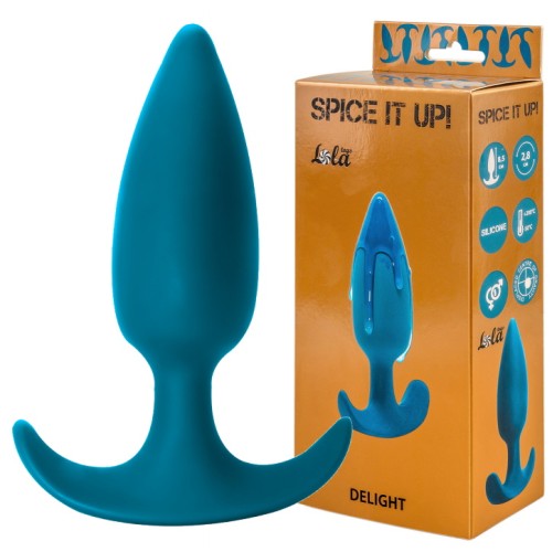 Анальная пробка со смещенным центром тяжести Spice it up Delight Aquamarine