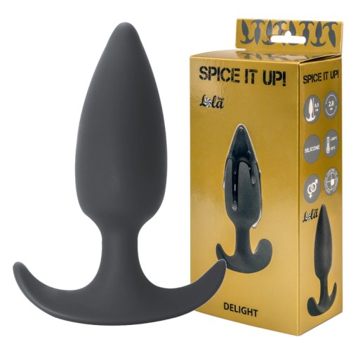 Анальная пробка со смещенным центром тяжести Spice it up Delight Dark Grey