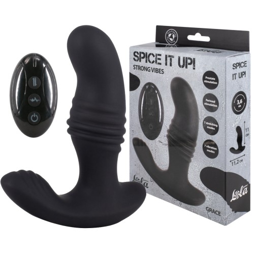 Перезаряжаемый стимулятор простаты Spice It Up Grace с пультом ДУ