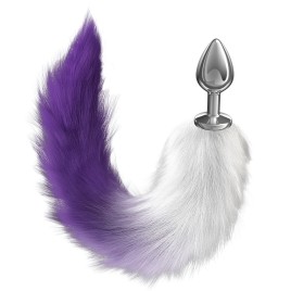 Анальная пробка с фиолетовым хвостиком Diamond Starlit Purple