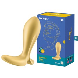 Анальная смарт-втулка с вибрацией и стимулятором промежности Satisfyer Intensity Plug Yellow