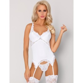 Сексуальный корсет с кружевом белого цвета Alazne L/XL