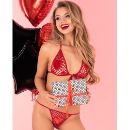 Соблазнительный комплект из трусиков и бюстгальтера Strap Hearts S/L