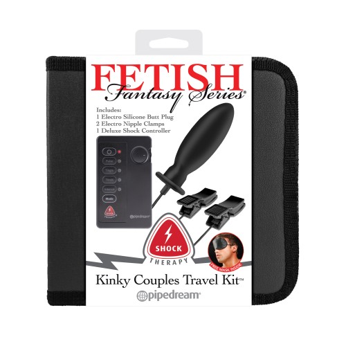 Анальная пробка и зажимы для сосков с электростимуляцией FFS Shock Therapy Kinky Couples Travel Kit