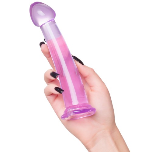 Фиолетовый фаллоимитатор Jelly Dildo M Toyfa Basic 18 см