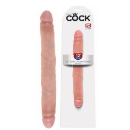 Двухсторонний фаллоимитатор King Cock Slim Double Dildo Flesh 31 см