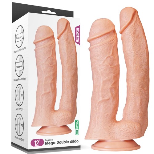Изображение Lovetoy, Китай Огромный двойной фаллос на присоске Lovetoy Realistic Mega Double Dildo 33 см