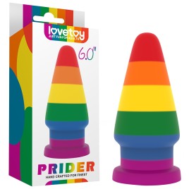 Радужная анальная пробка Prider Anal Plug 15 см