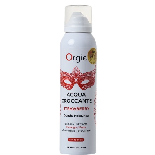 Шипучая увлажняющая пена для эротического массажа Orgie Acqua Croccante Strawberry 150 мл