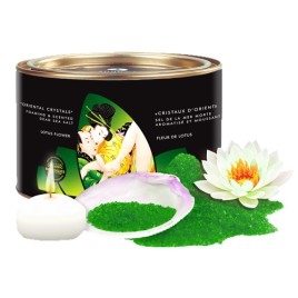 Соль мёртвого моря Shunga Bath Salts Lotus Flower + свеча 600 гр