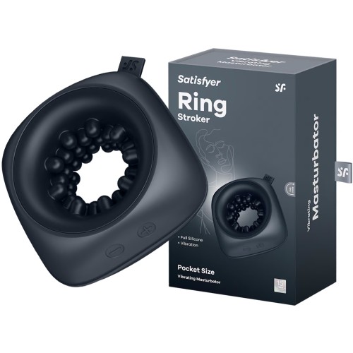 Перезаряжаемый компактный мастурбатор с вибрацией Satisfyer Ring Stroker
