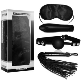 Набор для ролевых игр Deluxe Bondage Kit (маска, мини-вибратор, плеть, кляп-шар)