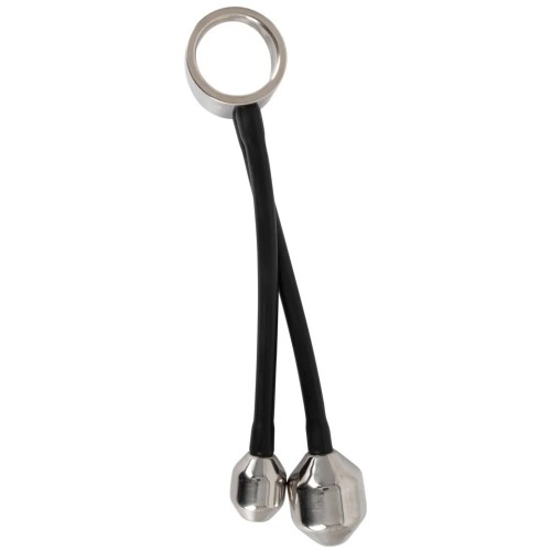 Эрекционное кольцо с металлическими грузиками Cock ring & Ass plugs