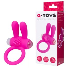 Виброкольцо кролик A.Toys розовое