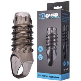 Насадка на пенис с петлей под мошонку и точечно-ребристым рельефом ToyFa XLover