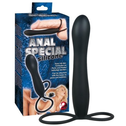 Черная насадка для двойного проникновения Anal Special