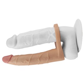 Реалистичная насадка для двойного проникновения The Ultra Soft Double 17 см