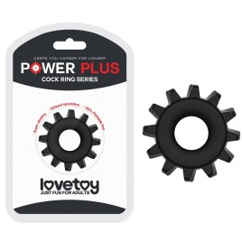 Эрекционное черное кольцо Power Plus Coock Ring