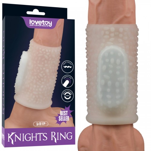 Фото Lovetoy, Китай Рельефная вибронасадка на пенис Vibrating Drip Knights Ring