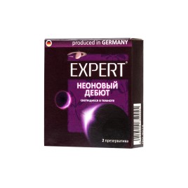 Презервативы светящиеся в темноте Expert Неоновый дебют 2 шт