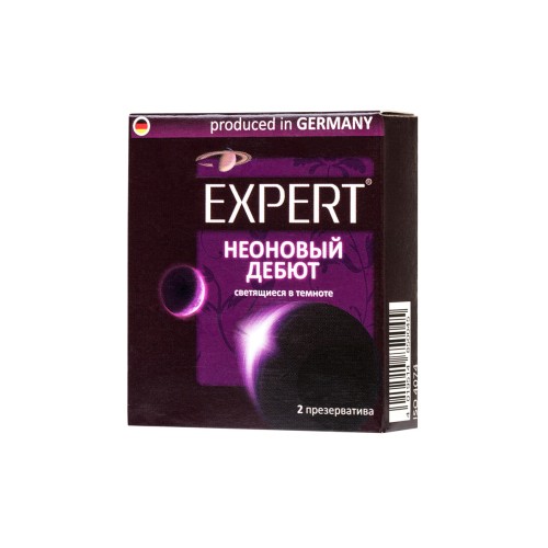 Презервативы светящиеся в темноте Expert Неоновый дебют 2 шт