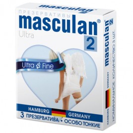 Презервативы Masculan Ultra 2, особо тонкие 3 шт Презервативы Masculan Ultra 2, особо тонкие 3 шт